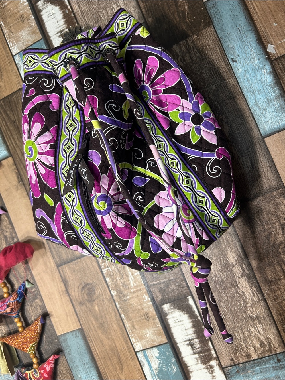 Vera Bradley backpack cinch bag floral